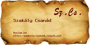 Szakály Csanád névjegykártya